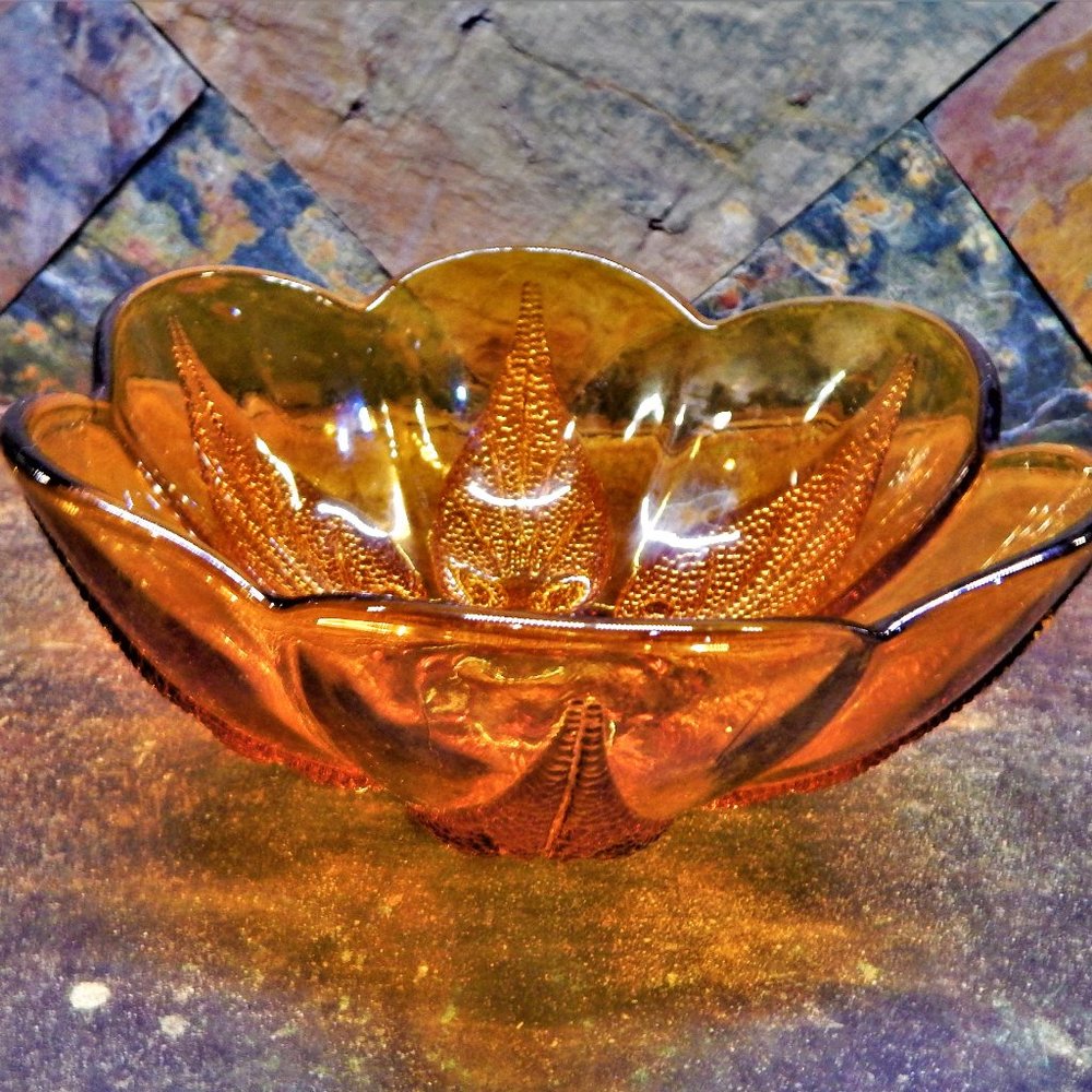 Vintage Amber Indiana Glass Bowl